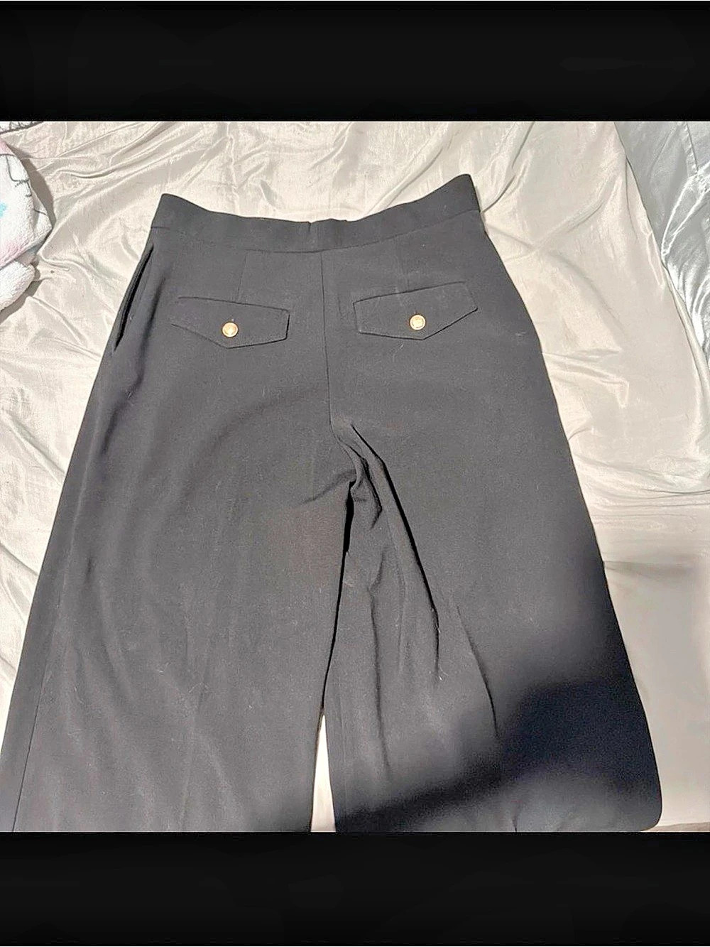 Zara Wide-Leg Pant Black Trousers